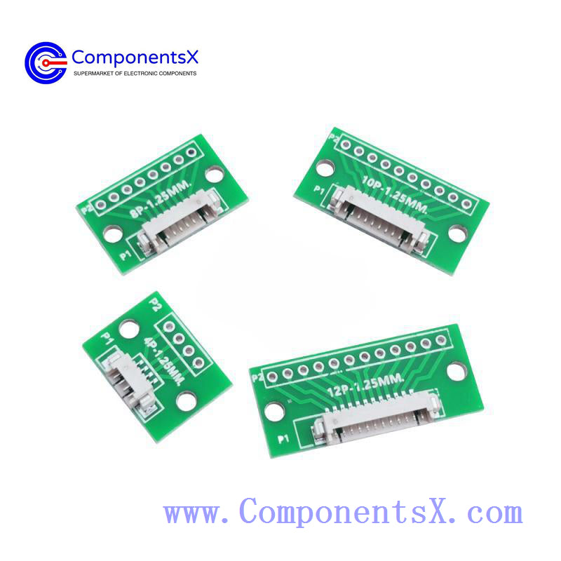 Adapter board 4 6 8 12P SMD 1.25 pitch horizontal terminal test board 1.25 to DIP2.54 circuit board