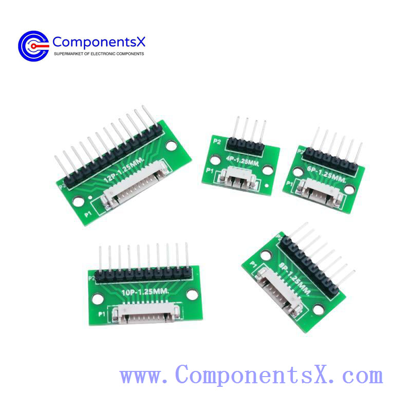 Adapter board 4 6 8 12P SMD 1.25 pitch horizontal terminal test board 1.25 to DIP2.54 circuit board