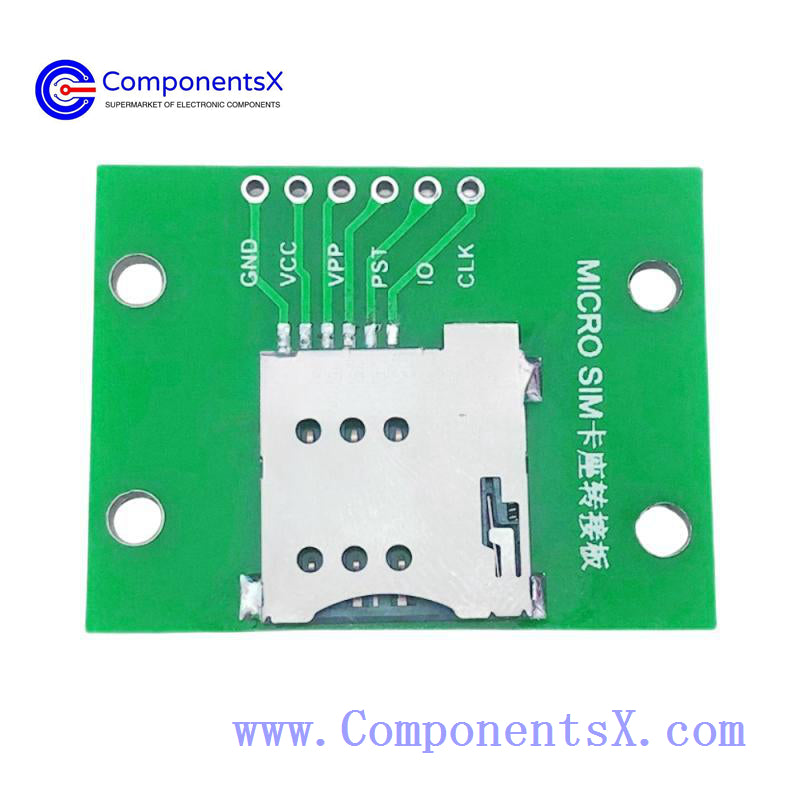 MICRO SIM card holder adapter board SIM small card self-elastic 6-pin adapter board PCB with card holder circuit board 6P