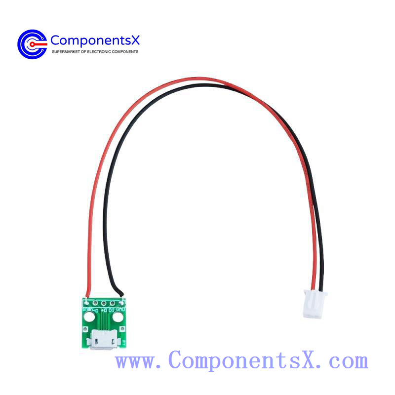 Micro-USB Type-C  Female base adapter plate, soldered terminal wire to XH2.54 PH2.0 power interface test board