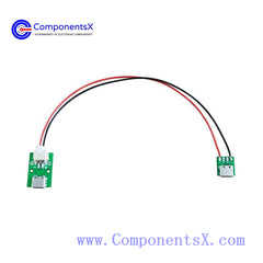 Micro-USB Type-C  Female base adapter plate, soldered terminal wire to XH2.54 PH2.0 power interface test board