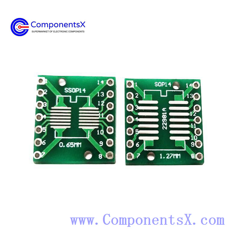 SOP14 adapter board SSOP14 TSSOP14 SMD to direct plug DIP 0.65/1.27mm adapter board