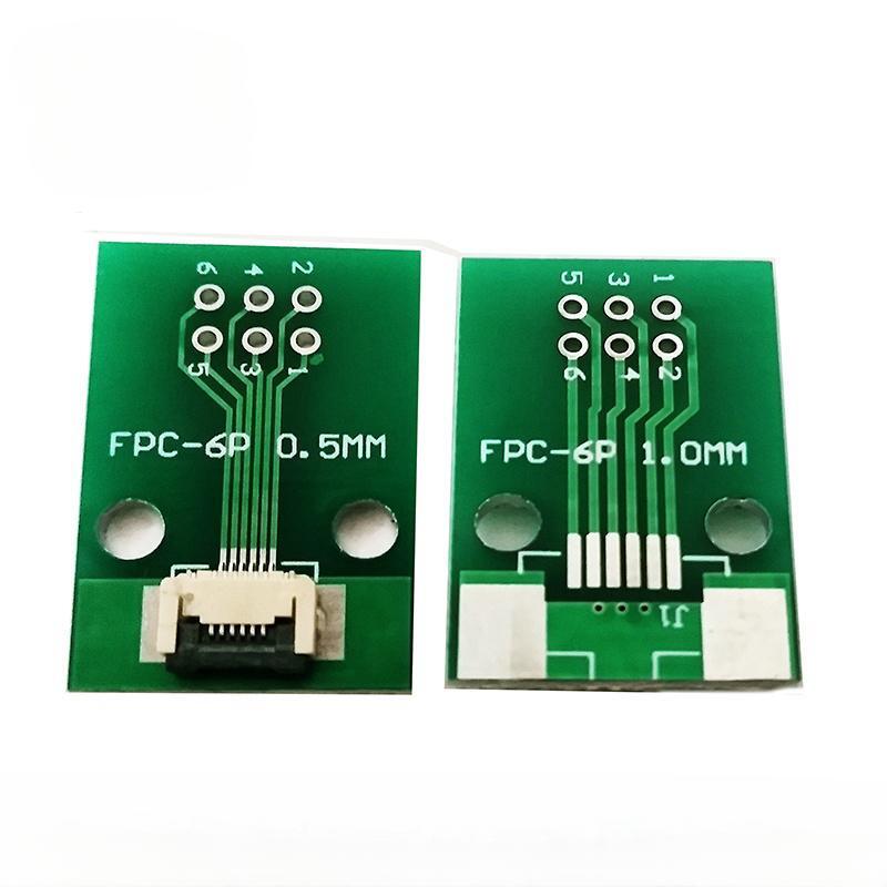 FPC 6PIN adapter board FFC to 2.54 through hole has been welded with 0.5 pitch seat screen test board