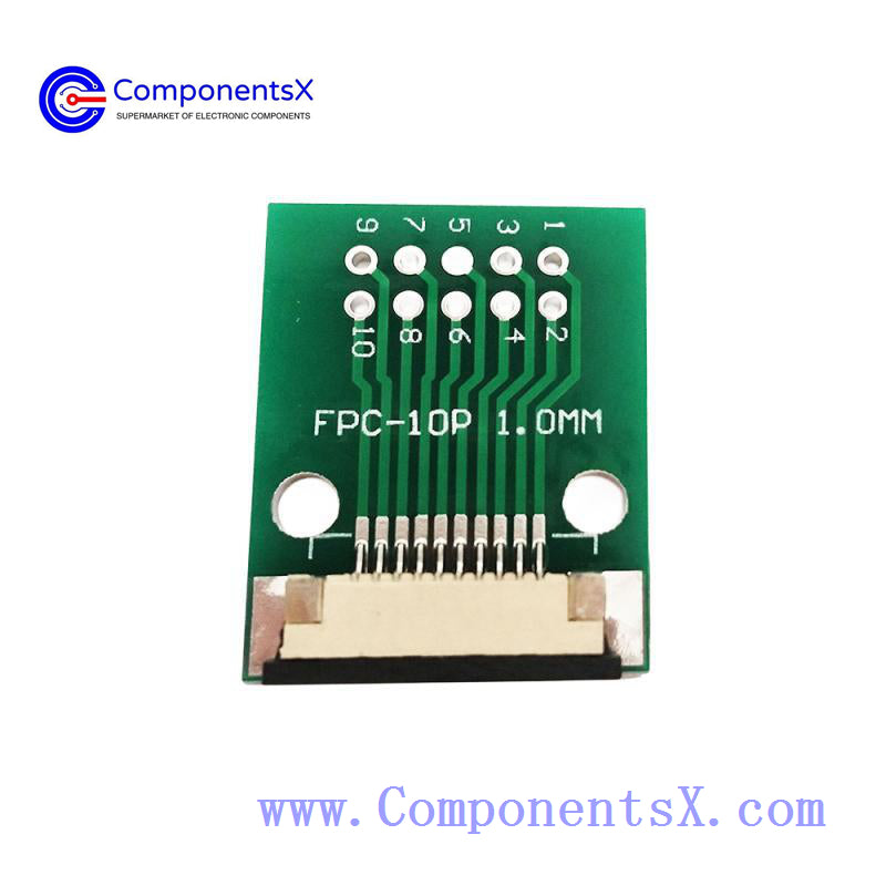 FPC 10PIN adapter board FFC to 2.54 through hole has been welded with 1.0 pitch seat screen test board