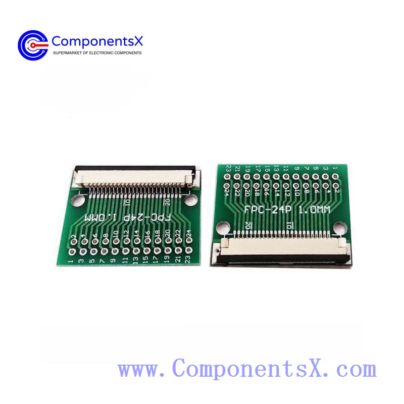 FPC 24PIN adapter board FFC to 2.54 through hole Solder with 1.0 pitch seat screen test board