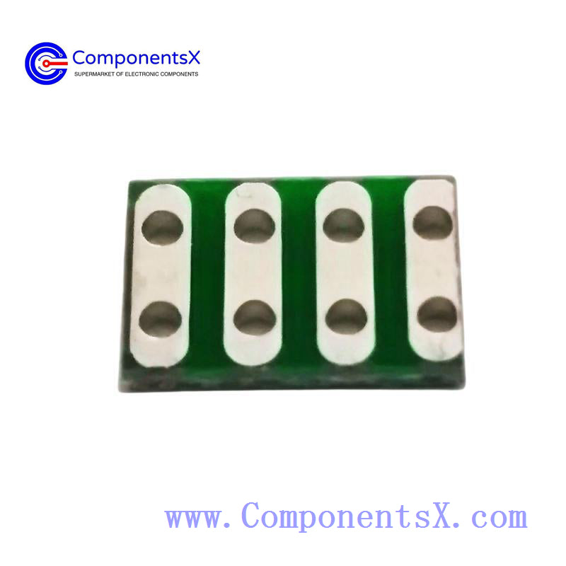 Double-sided 4-wire conduction 4PIN wiring board 7*10mm 1.0 thick green oil spray tin circuit board data line wiring