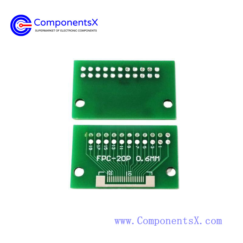 FPC 20PIN adapter board FFC to 2.54 PIN TFT LCD  0.6 pitch  connector