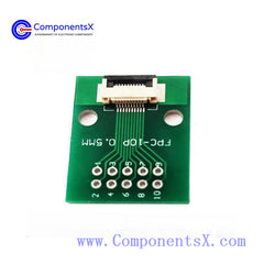 FPC 10PIN adapter board FFC to 2.54 through hole has been welded with 0.5 pitch seat screen test board