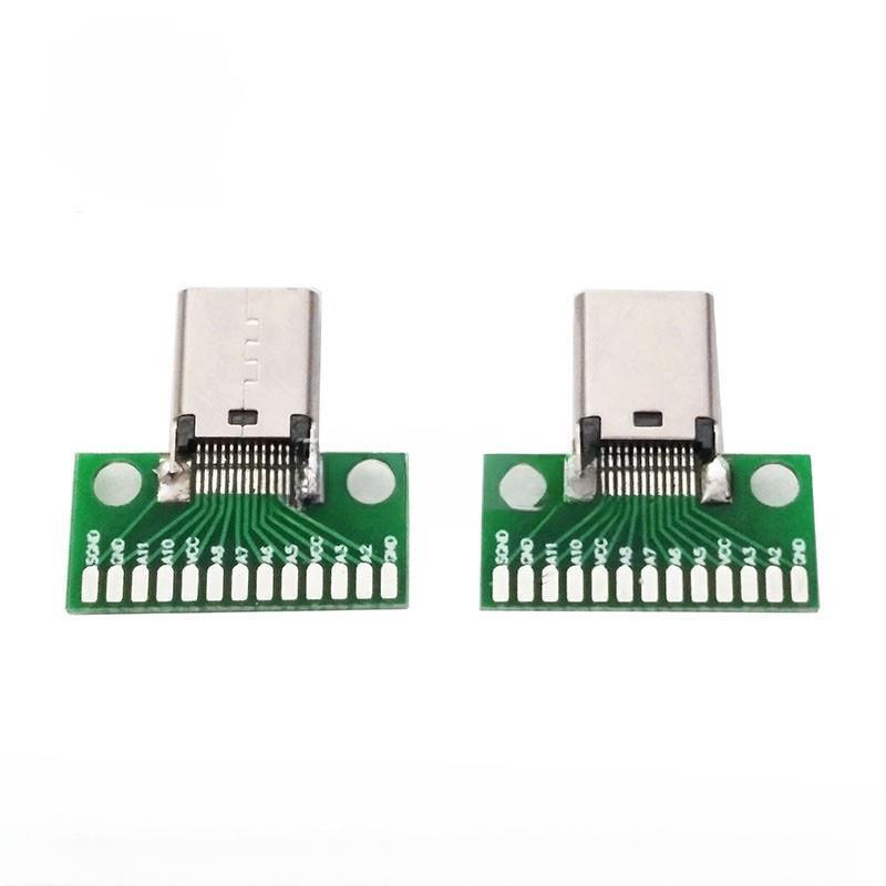 TYPE-C female test board double-sided front and back pin header 24P female USB3.1 data cable adapter board