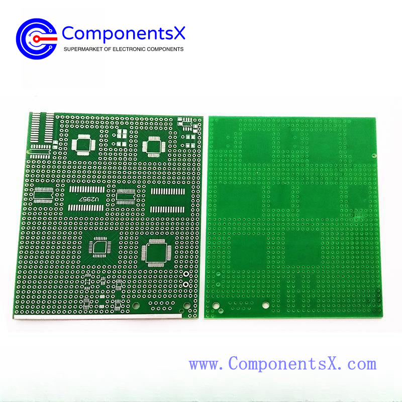 SMD universal board 9*11cm QSOP, QFP, DIP microcontroller transfer hybrid experimental board PCB board