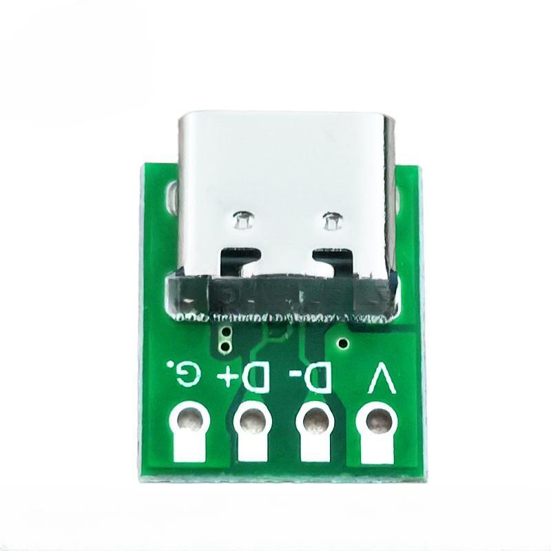 TYPE-C female socket test board double-sided reversible USB3.1 16P to 2.54 high current power adapter board