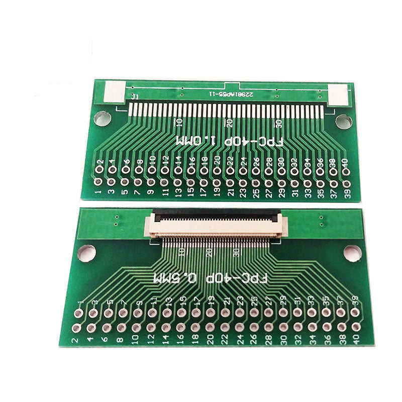 FPC 40PIN adapter board FFC to 2.54 through hole has been welded with 0.5 pitch seat screen test board