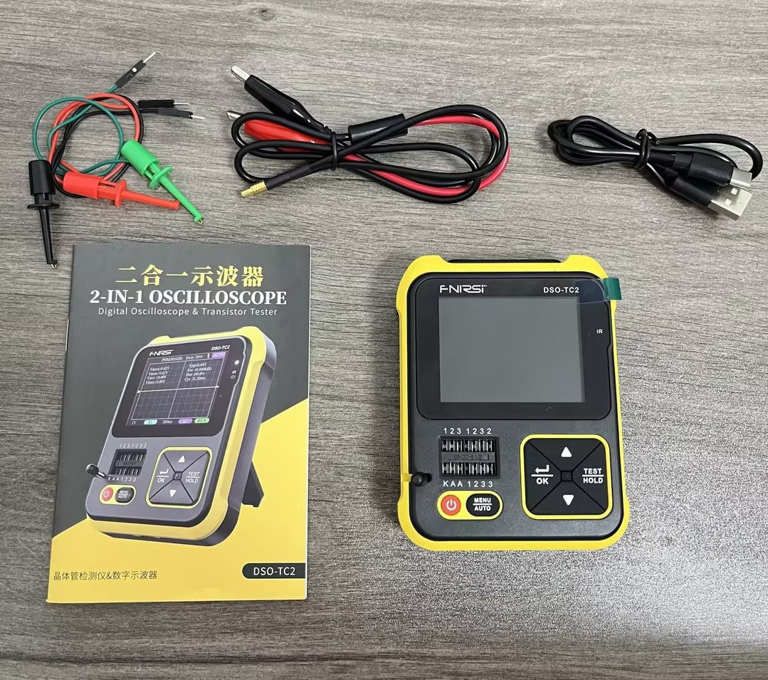 FNIRSI handheld digital oscilloscope LCR meter two-in-one DSO-TC2 portable electronic DIY testing teaching