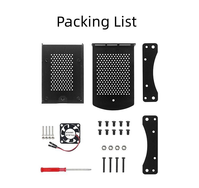 Raspberry Pi 3B/3B+ Aluminum alloy mesh casing with mounting ears