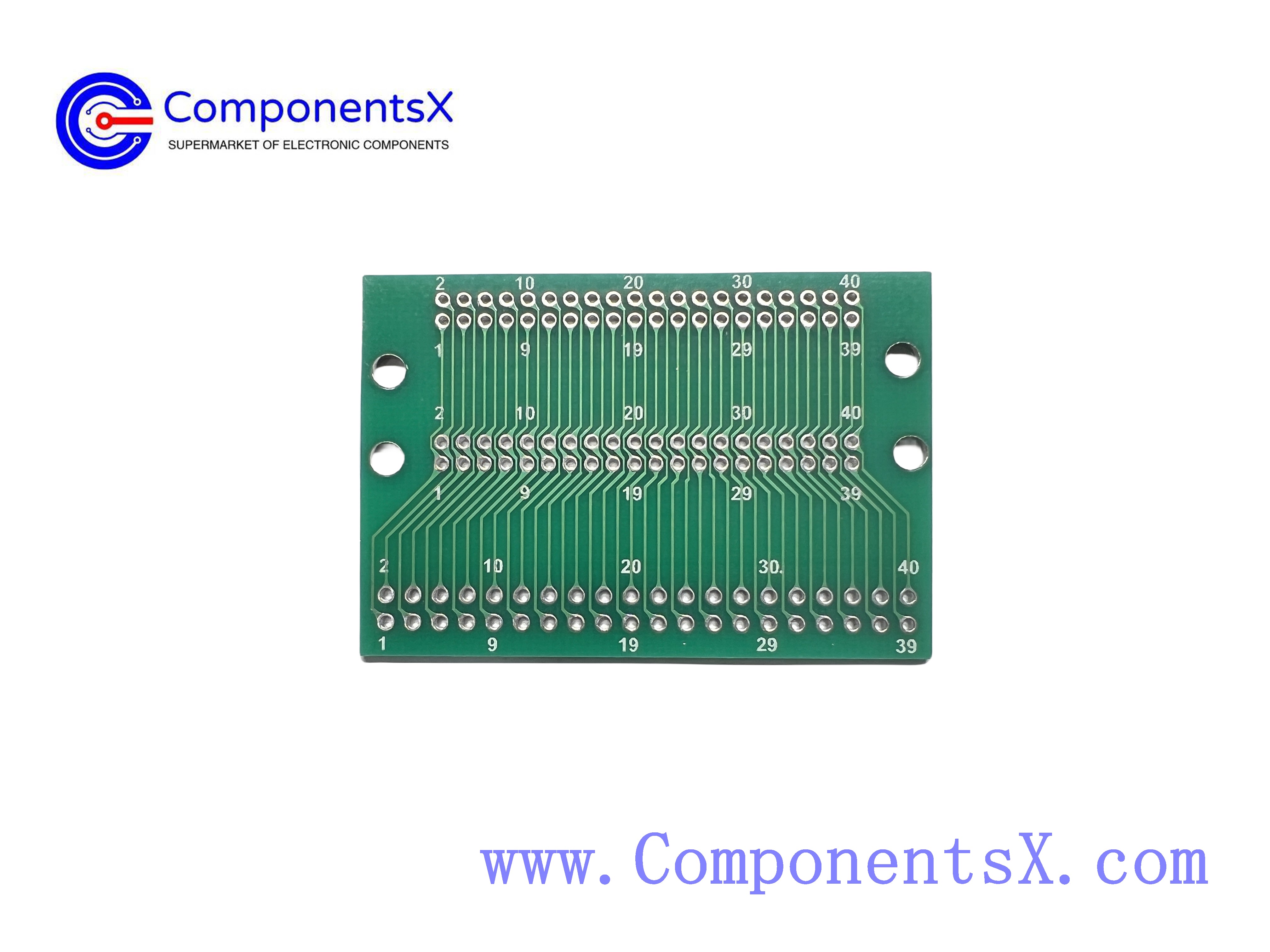 2*20P adapter board 2.0-2.0-2.54MM pitch mutual conversion 40P double row test board