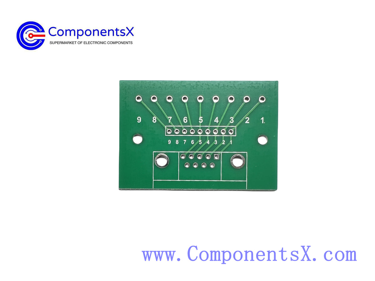 DB9 male to female adapter screw terminal block 9-pin 9-hole RS232/RS458 conversion board circuit board PCB