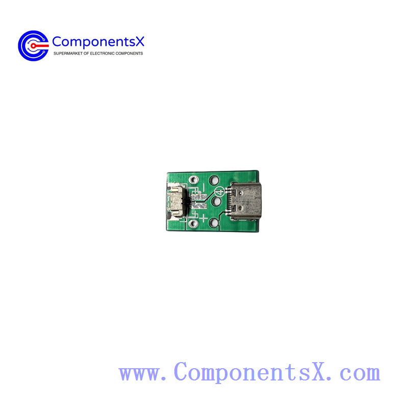 TYPE-C female base adapter plate, soldered terminal wire to XH2.54 PH2.0 power interface test board