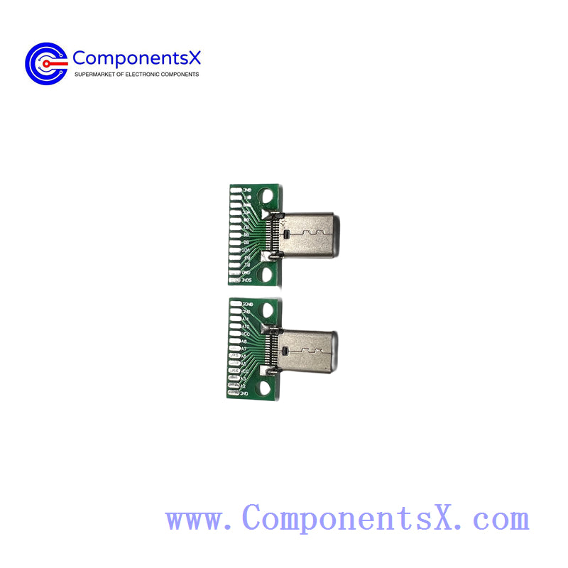 TYPE-C female test board double-sided front and back pin header 24P female USB3.1 data cable adapter board