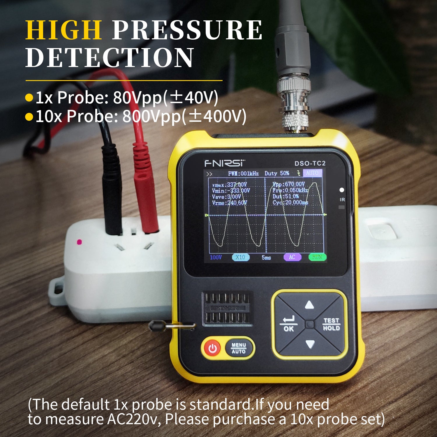 FNIRSI handheld digital oscilloscope LCR meter two-in-one DSO-TC2 portable electronic DIY testing teaching