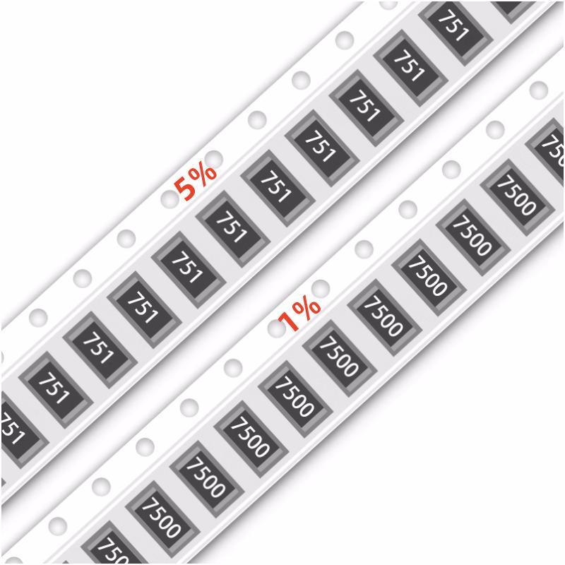 750 Ohmic Resistor Tolerance 1% 5% Marking: 751/7500 0805/1210