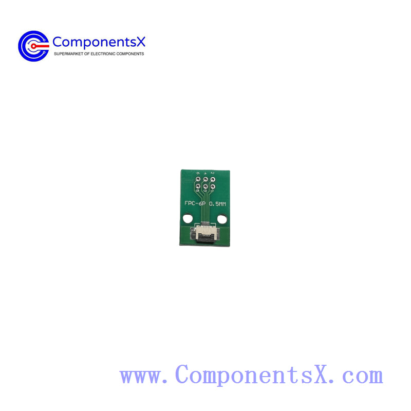 FPC 6PIN adapter board FFC to 2.54 through hole has been welded with 0.5 pitch seat screen test board