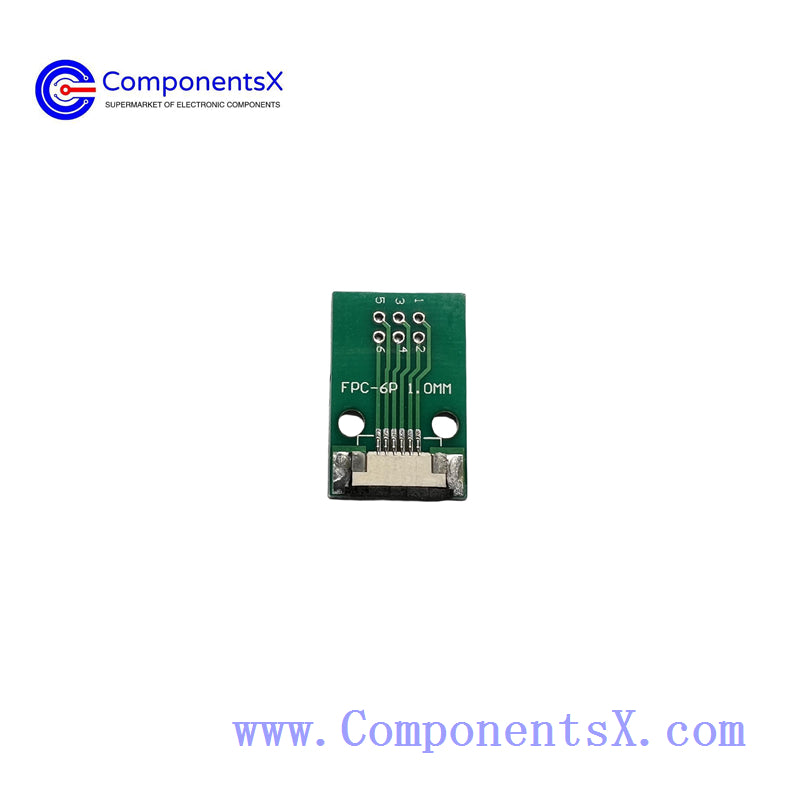 FPC 6PIN adapter board FFC to 2.54 through hole has been welded with 0.5 pitch seat screen test board