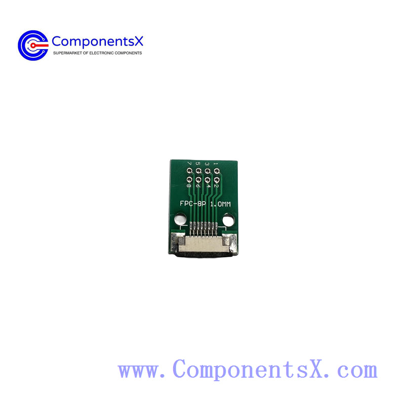 FPC 8PIN adapter board FFC to 2.54 through hole has been welded with 1.0 pitch seat screen test board