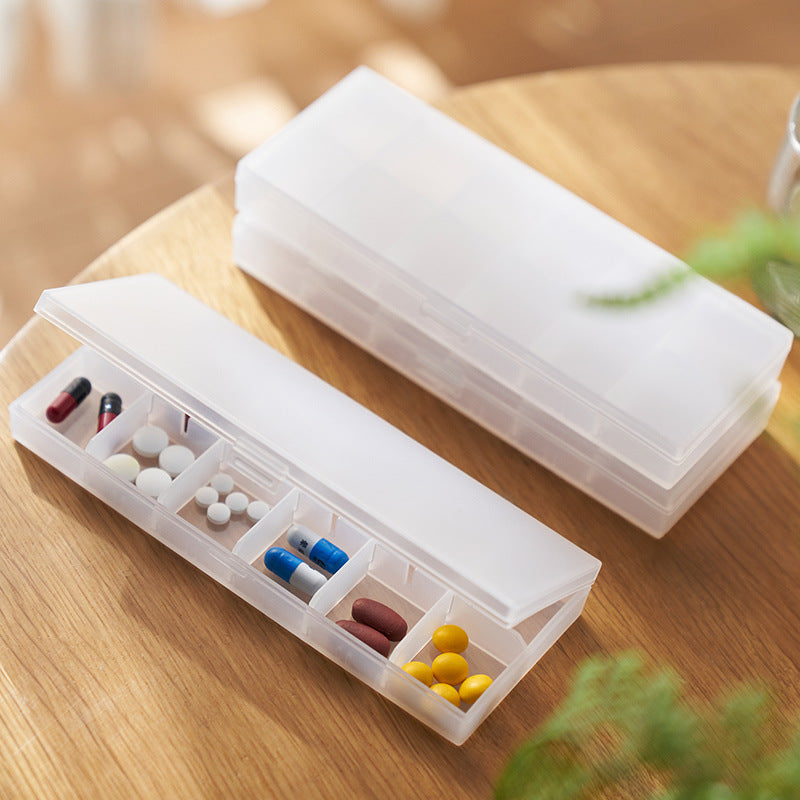 Portable plastic classified pill box/component box/parts box Transparent plastic PP pill box