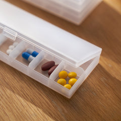 Portable plastic classified pill box/component box/parts box Transparent plastic PP pill box