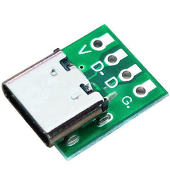 TYPE-C female socket test board double-sided reversible USB3.1 16P to 2.54 high current power adapter board