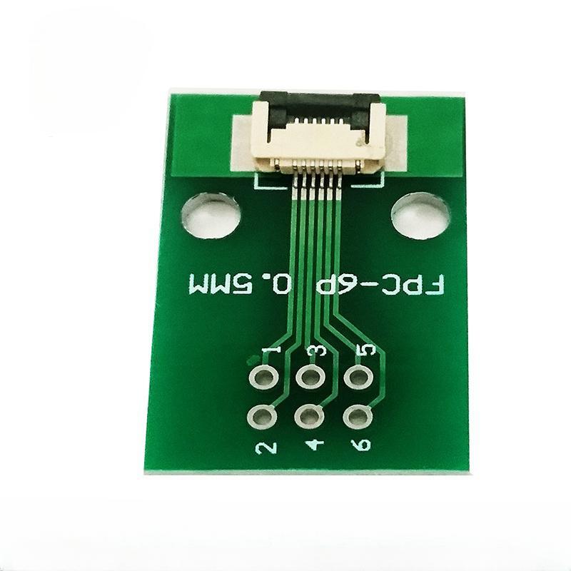 FPC 6PIN adapter board FFC to 2.54 through hole has been welded with 0.5 pitch seat screen test board