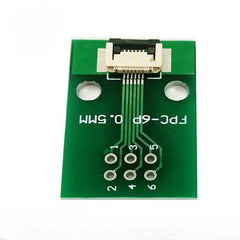 FPC 6PIN adapter board FFC to 2.54 through hole has been welded with 0.5 pitch seat screen test board