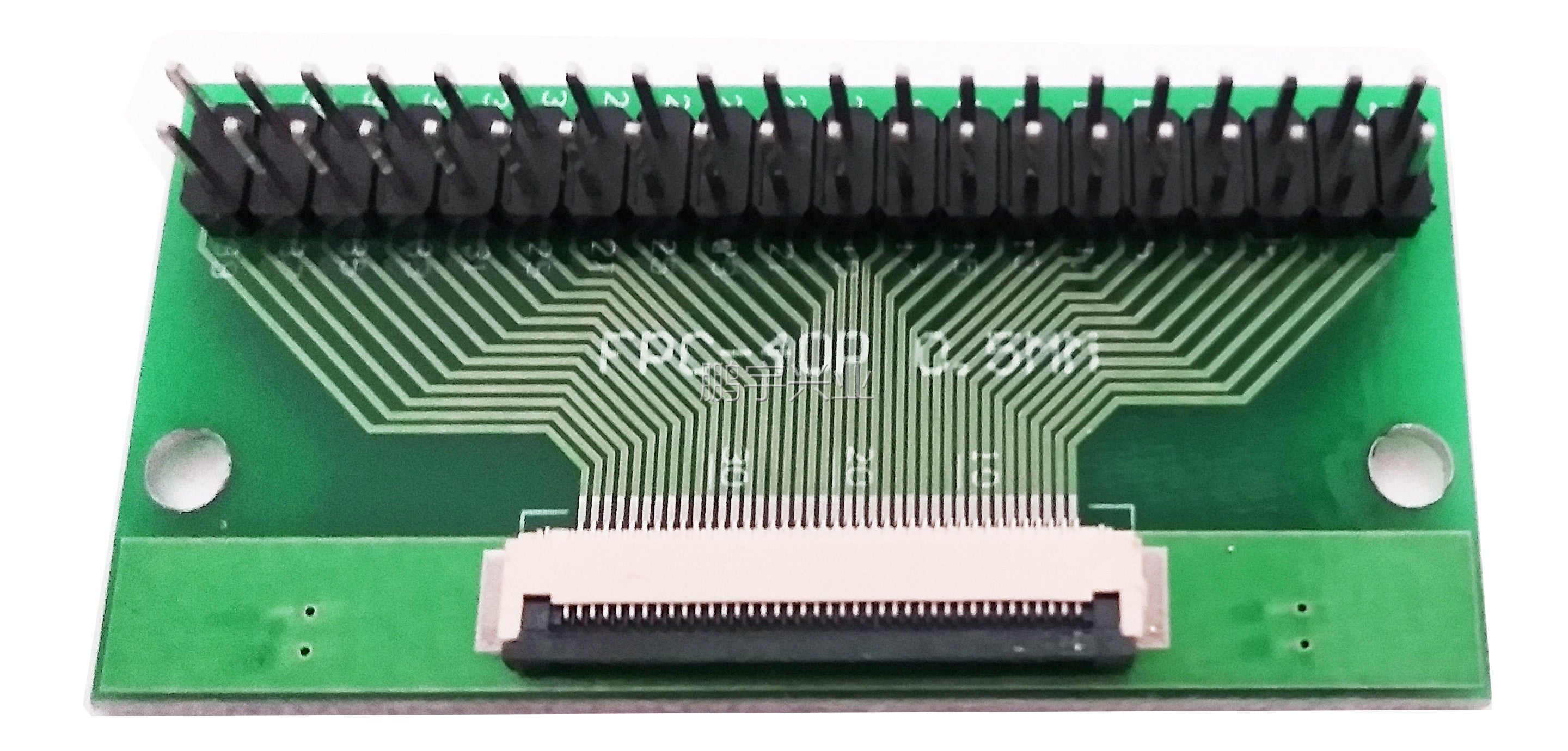 FPC 40PIN adapter board FFC to 2.54 through hole has been welded with 0.5 pitch seat screen test board