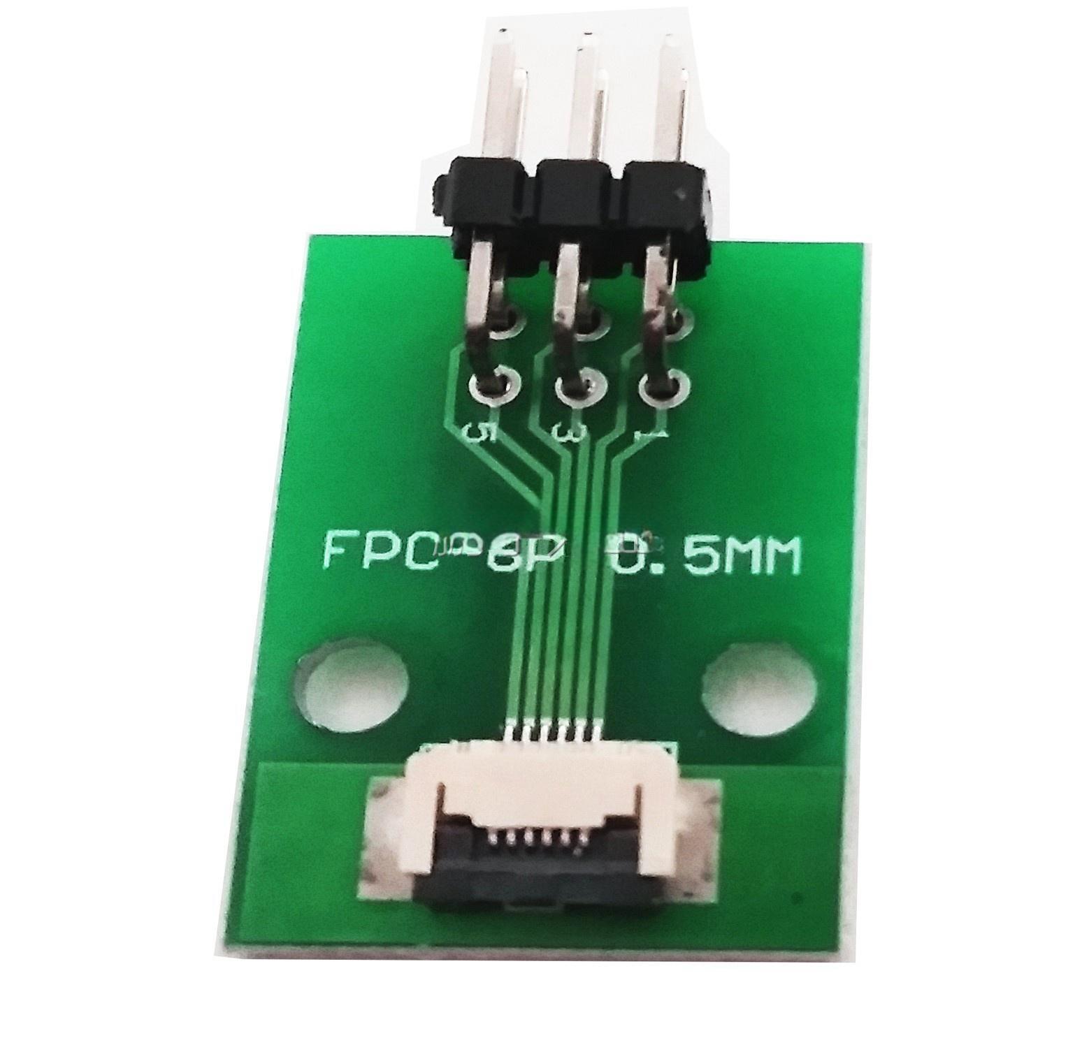 FPC 6PIN adapter board FFC to 2.54 through hole has been welded with 0.5 pitch seat screen test board