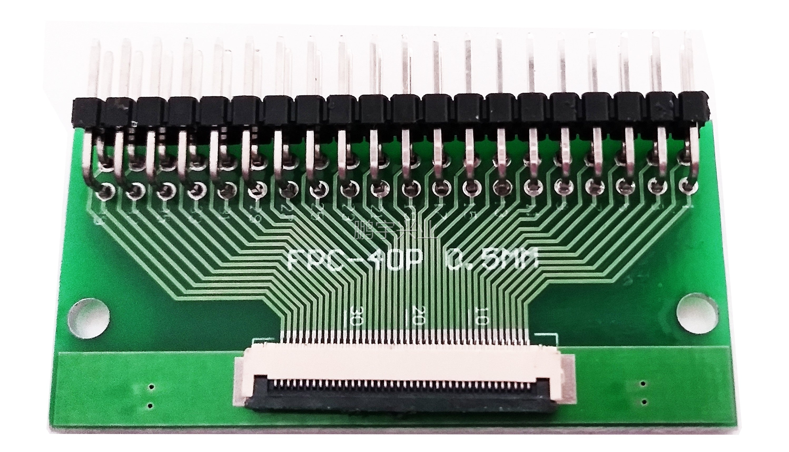 FPC 40PIN adapter board FFC to 2.54 through hole has been welded with 0.5 pitch seat screen test board