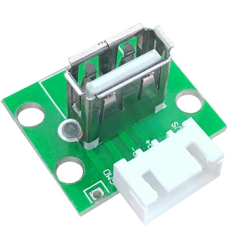 90 degree USB female socket with PCB board USB female A female USB2.0 female socket has been soldering