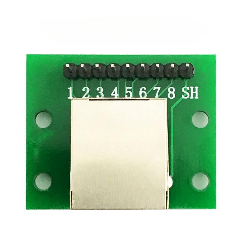 RJ45 network port adapter board 8P vertical horizontal adapter test board network port adapter terminal circuit board