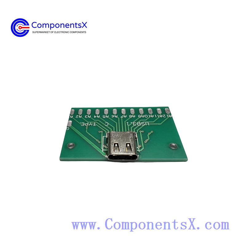 TYPE-C female test board USB 3.1 with PCB board 24P female connector adapter board