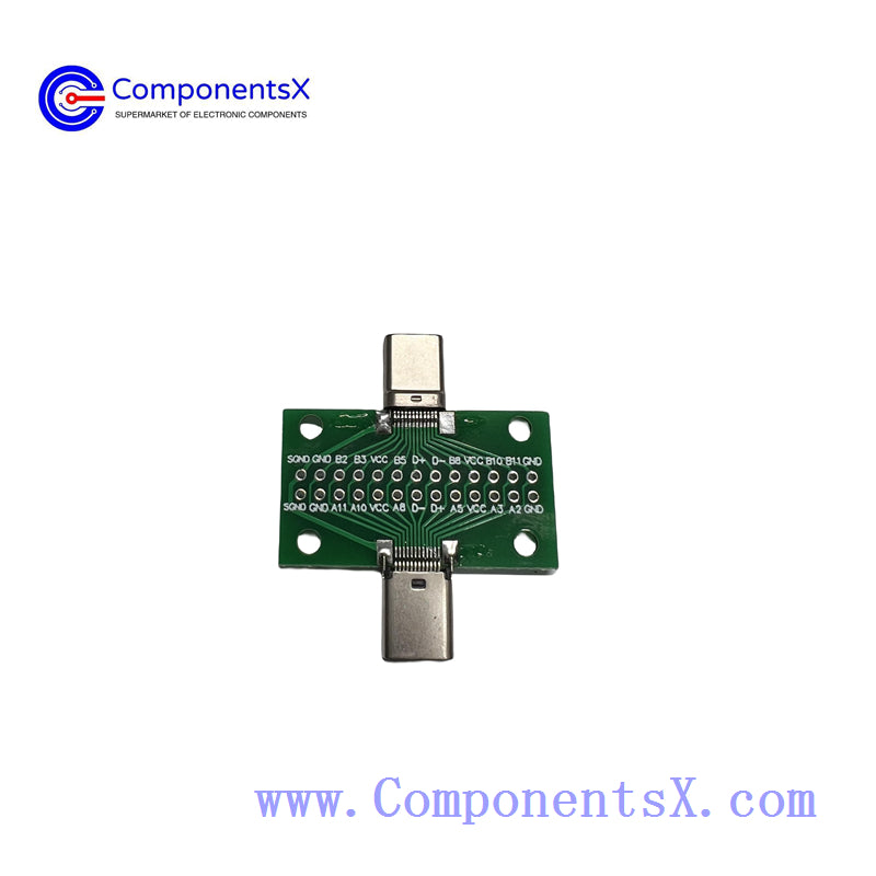 TYPE-C male and female test board double-sided front and back pin header 24P male to female USB3.1 data cable adapter