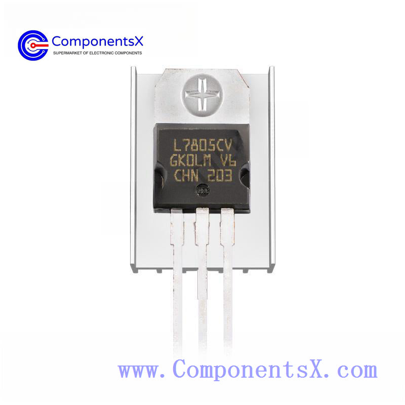 L7805CV L7805 TO-220 7805 Three-terminal voltage regulator tube, straight-in transistor + heat sink + screws